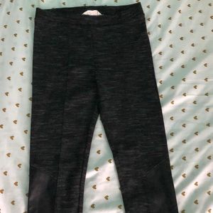 h&m leggings with fake leather detail
